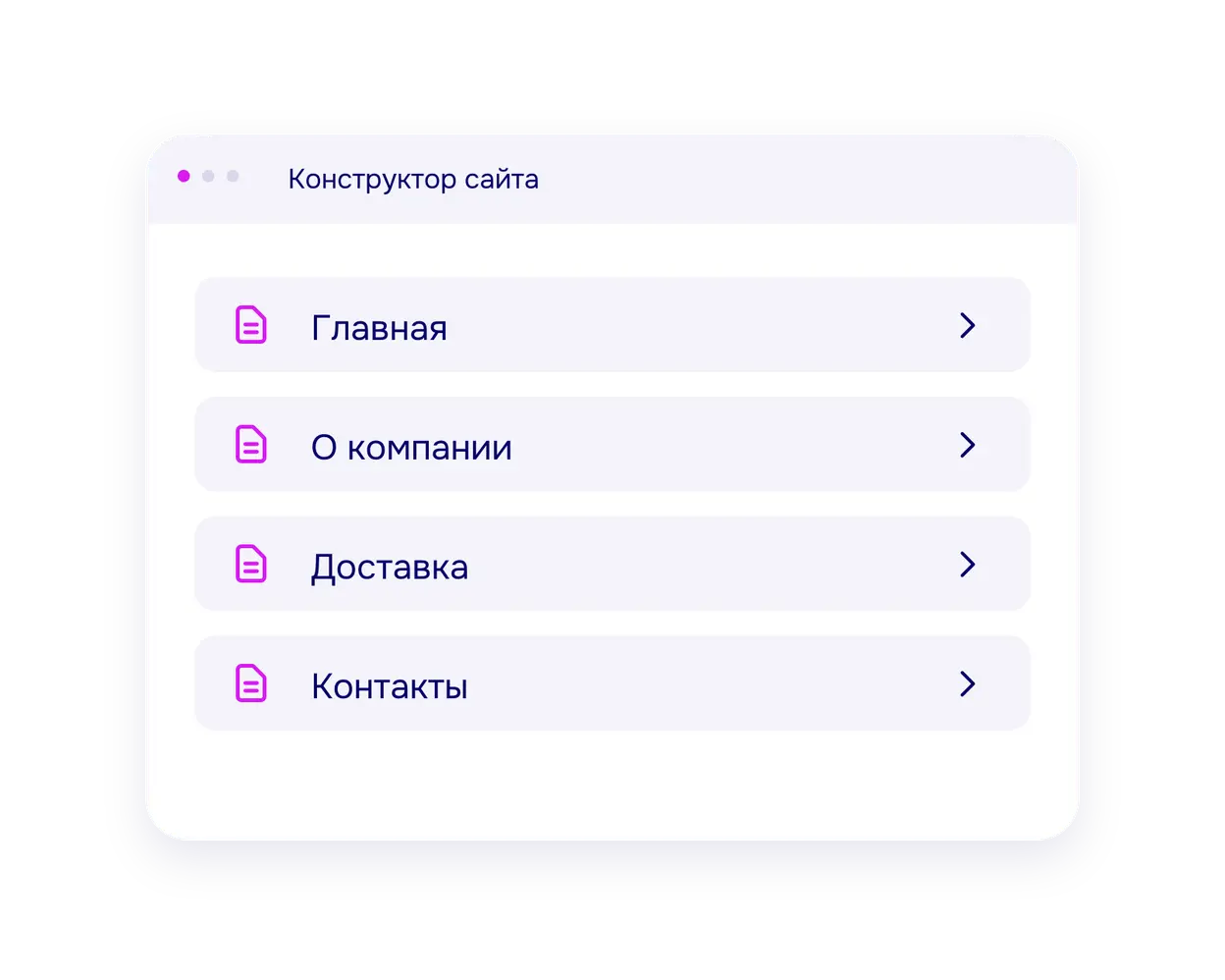 Меню сайта из нескольких страниц