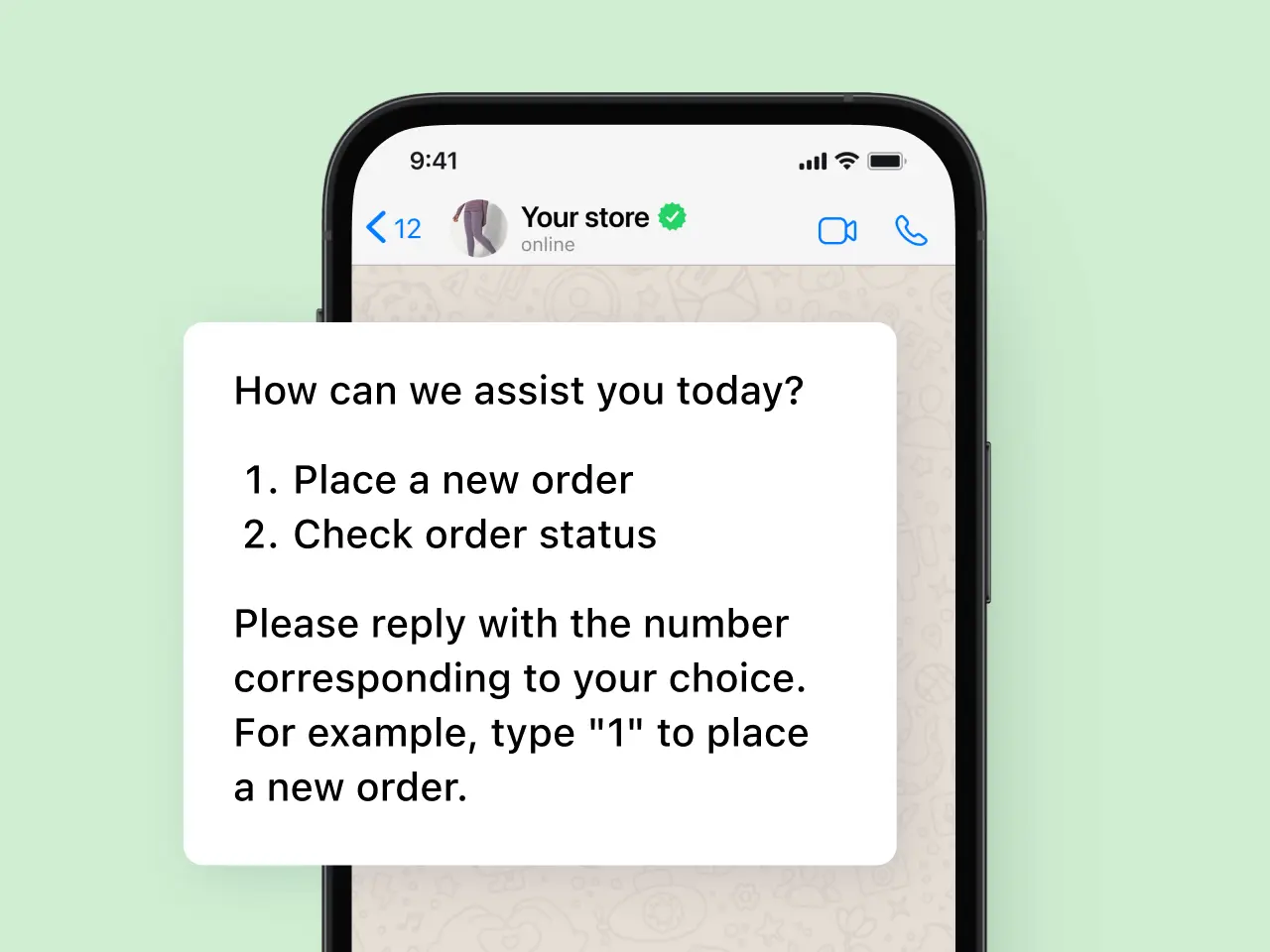 Автоматический ответ клиенту на частый вопрос в WhatsApp