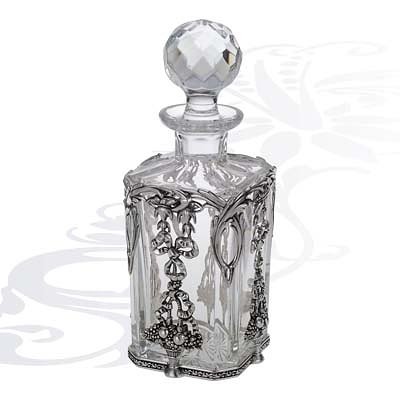 Графин из серебра с хрусталем