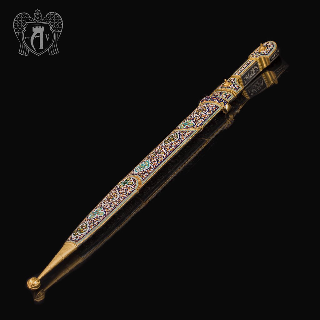 Кинжал из серебра с позолотой и эмалью «Царский»