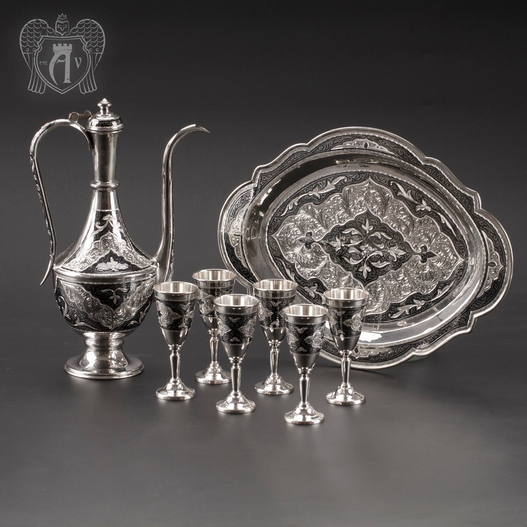 Коньячный сервиз «Кубачинский»