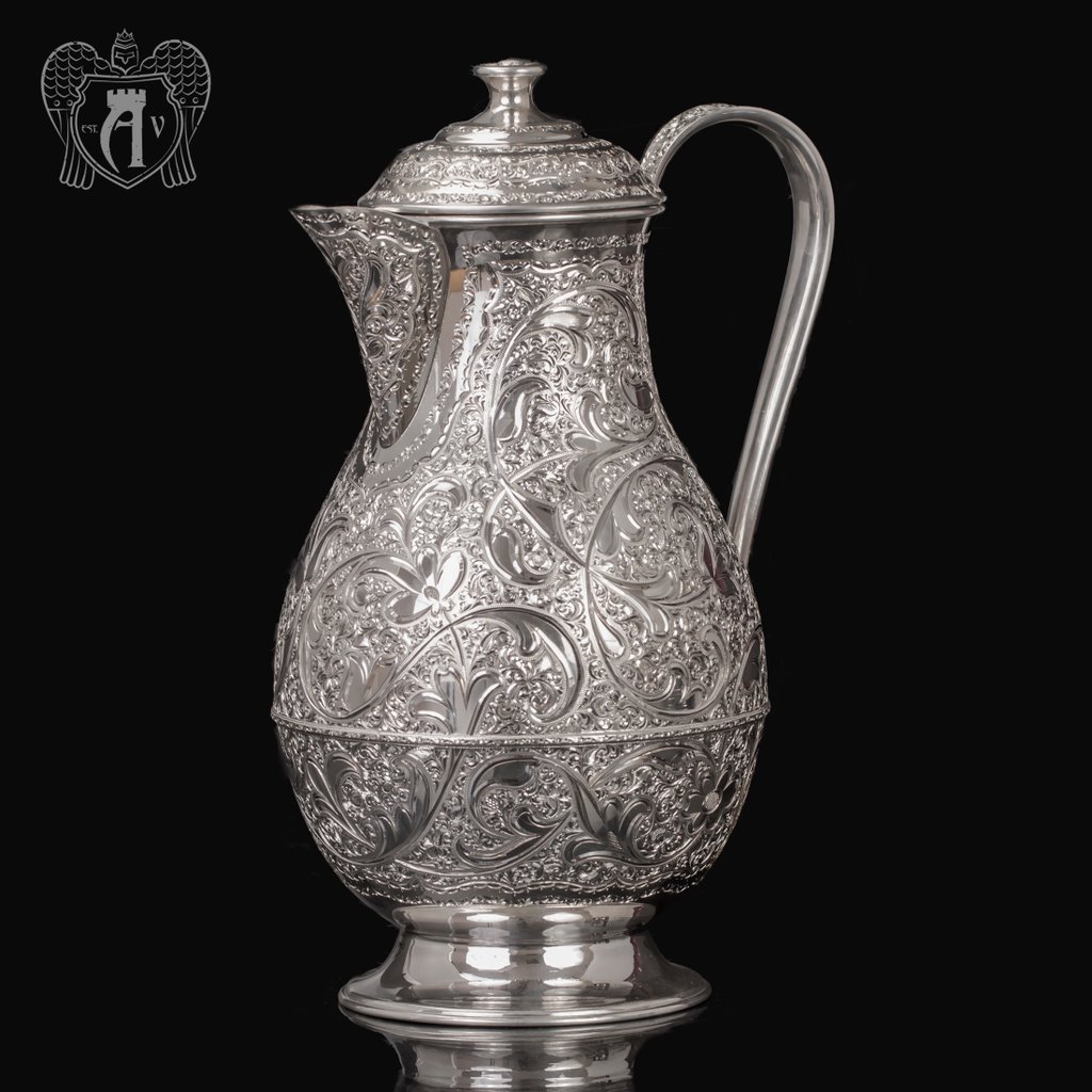 Кувшин из серебра 925 пробы  «Хрустальный звон»