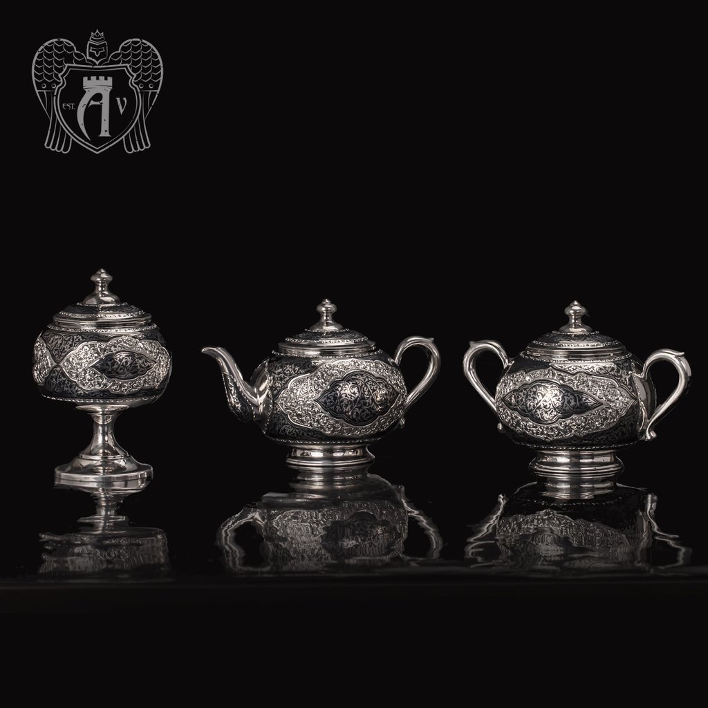 Набор чайный серебряный «Кармен»