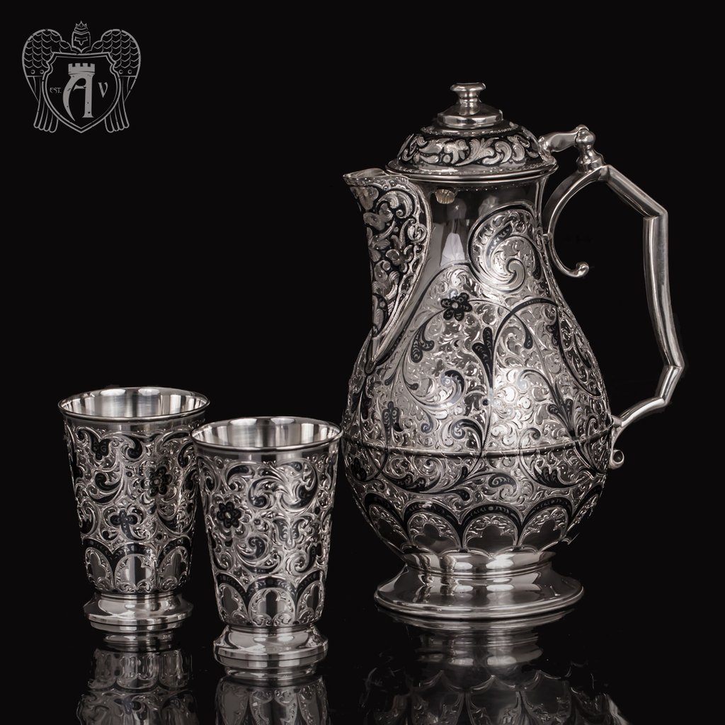 Набор для воды из серебра «Эдем»