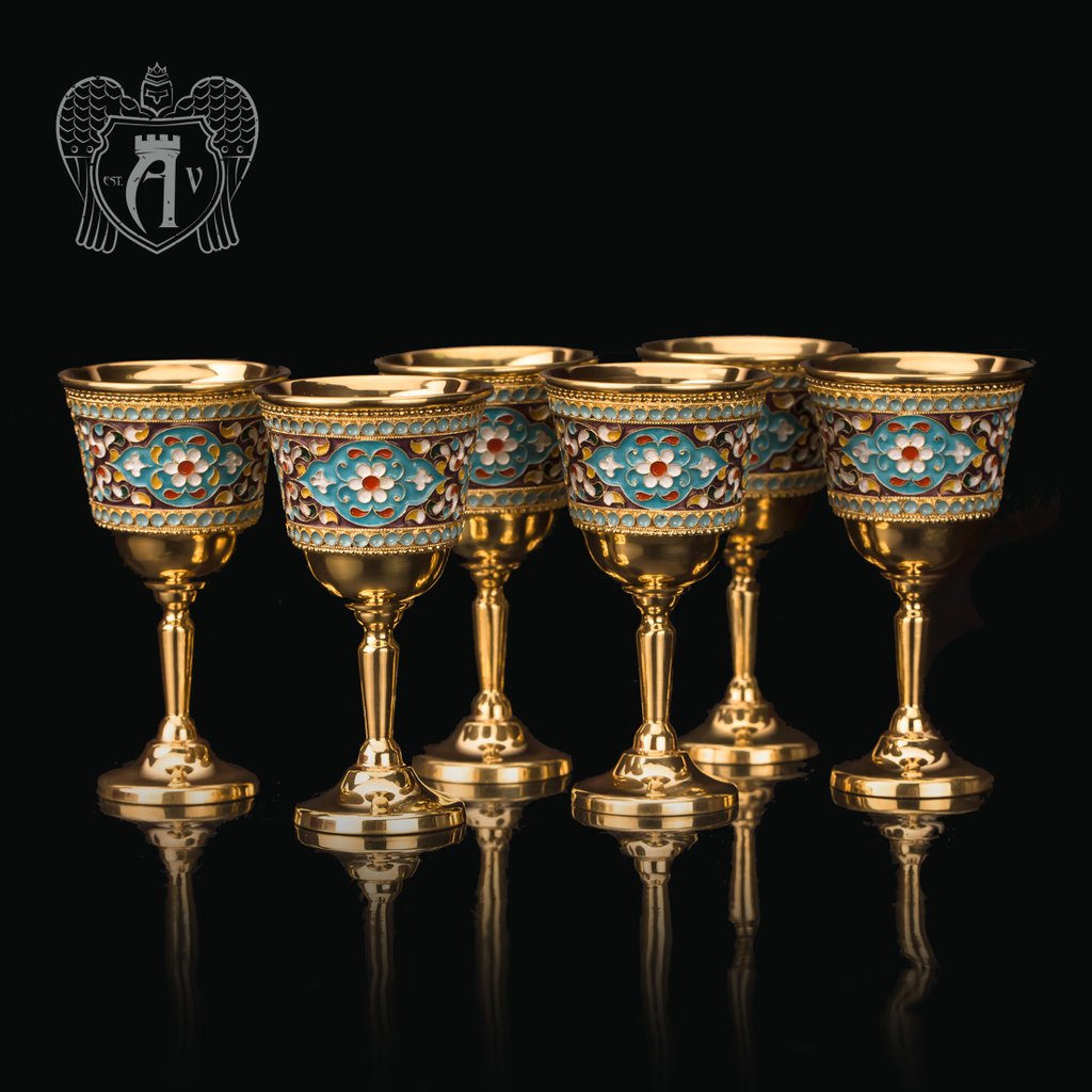 Набор рюмок из серебра «Наполеон»