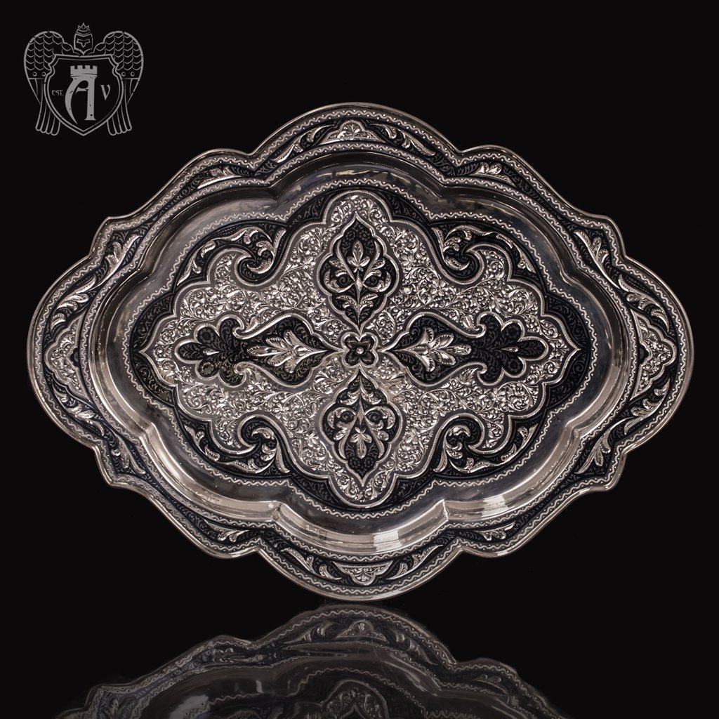 Поднос серебряный «Зевс»