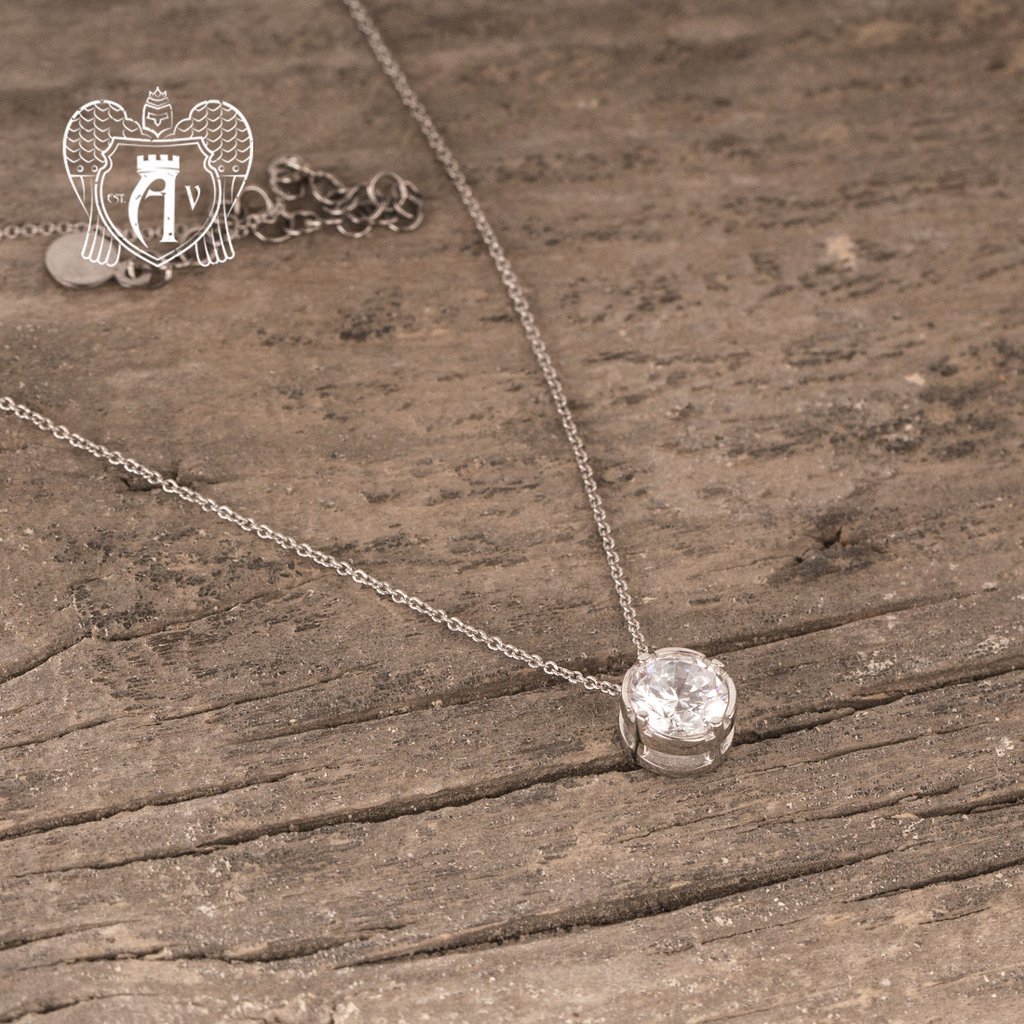 Подвеска цепь с фианитом