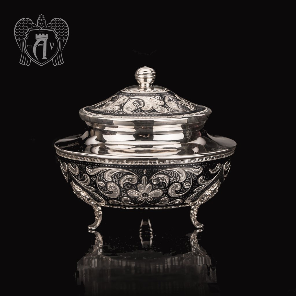 Сахарница из серебра «Ария»