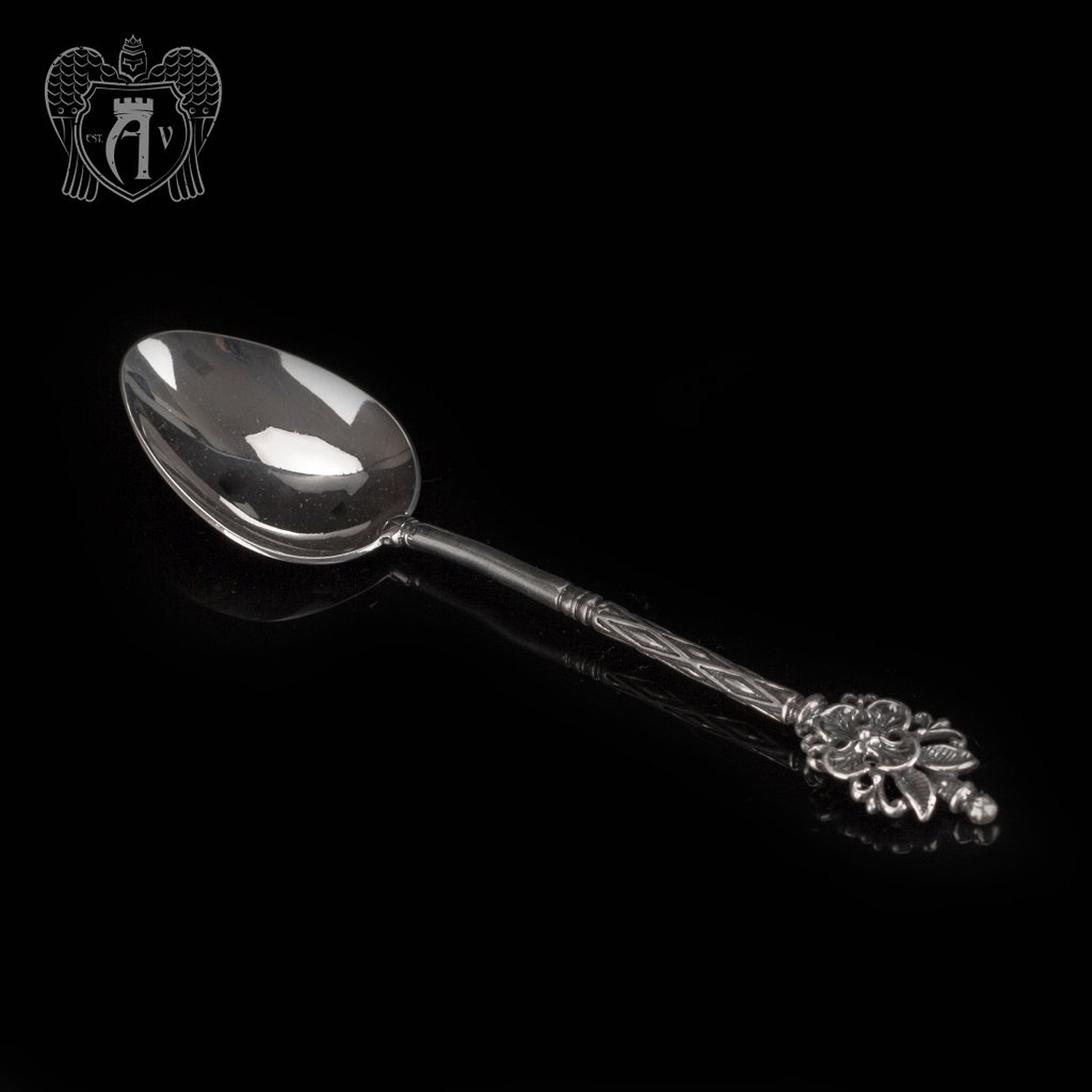 Серебряная чайная ложка  «Цветочек»