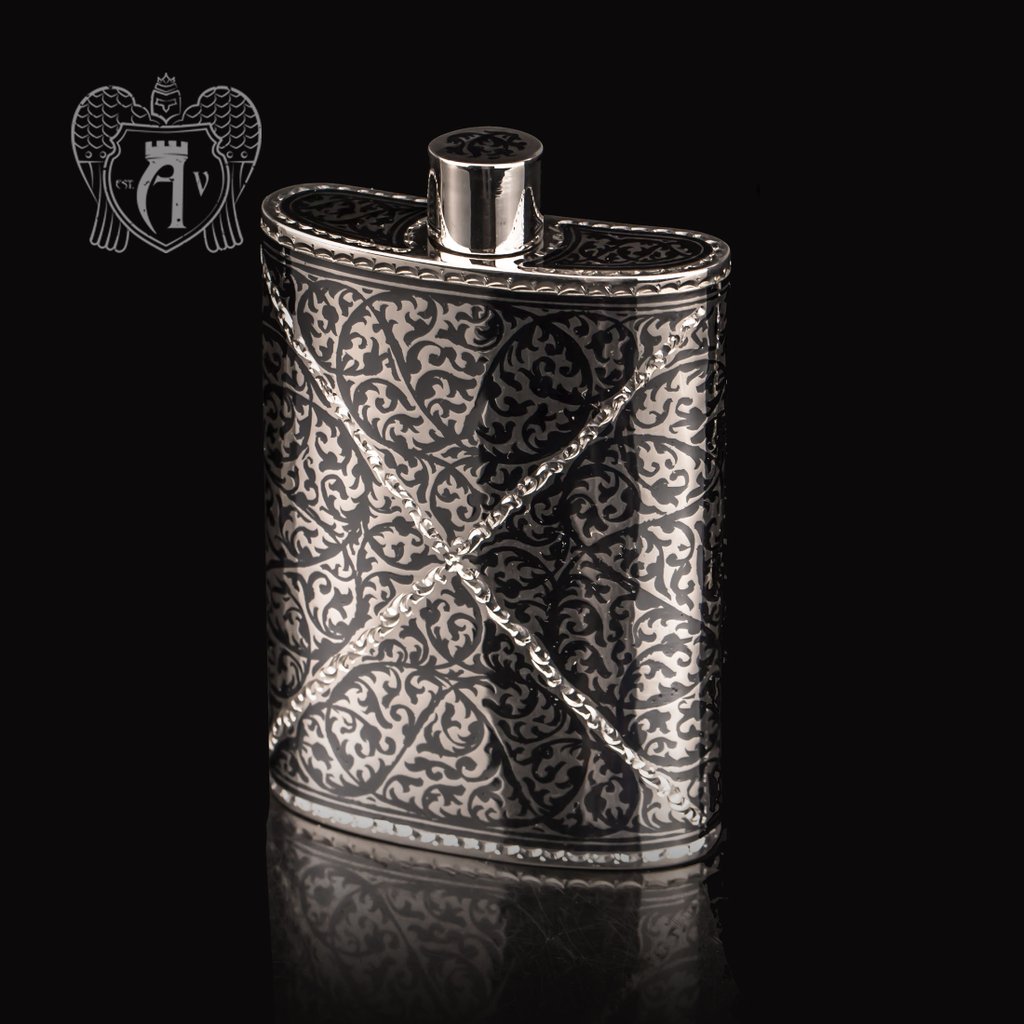 Серебряная фляжка маленькая «Ронан»