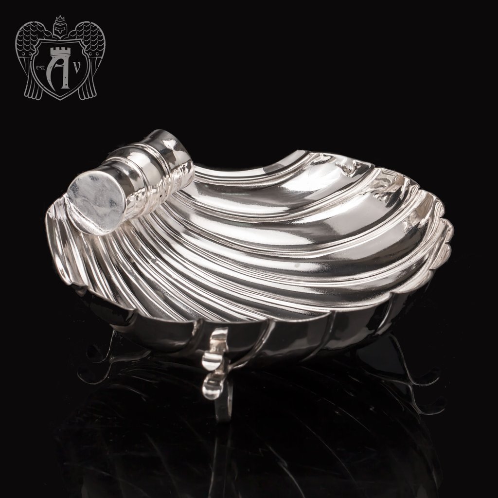 Серебряная конфетница/икорница «Ракушка»