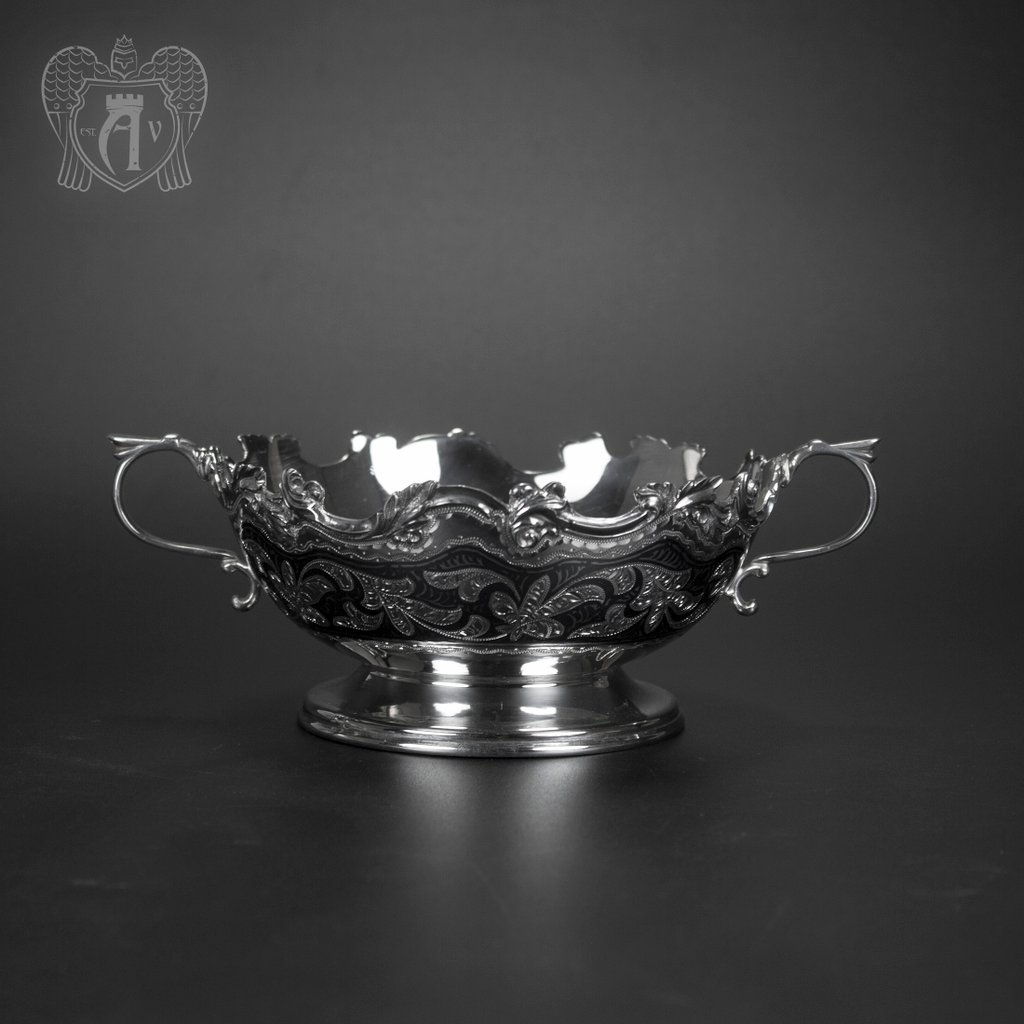 Серебряная сахарница \\ конфетница « Николь»