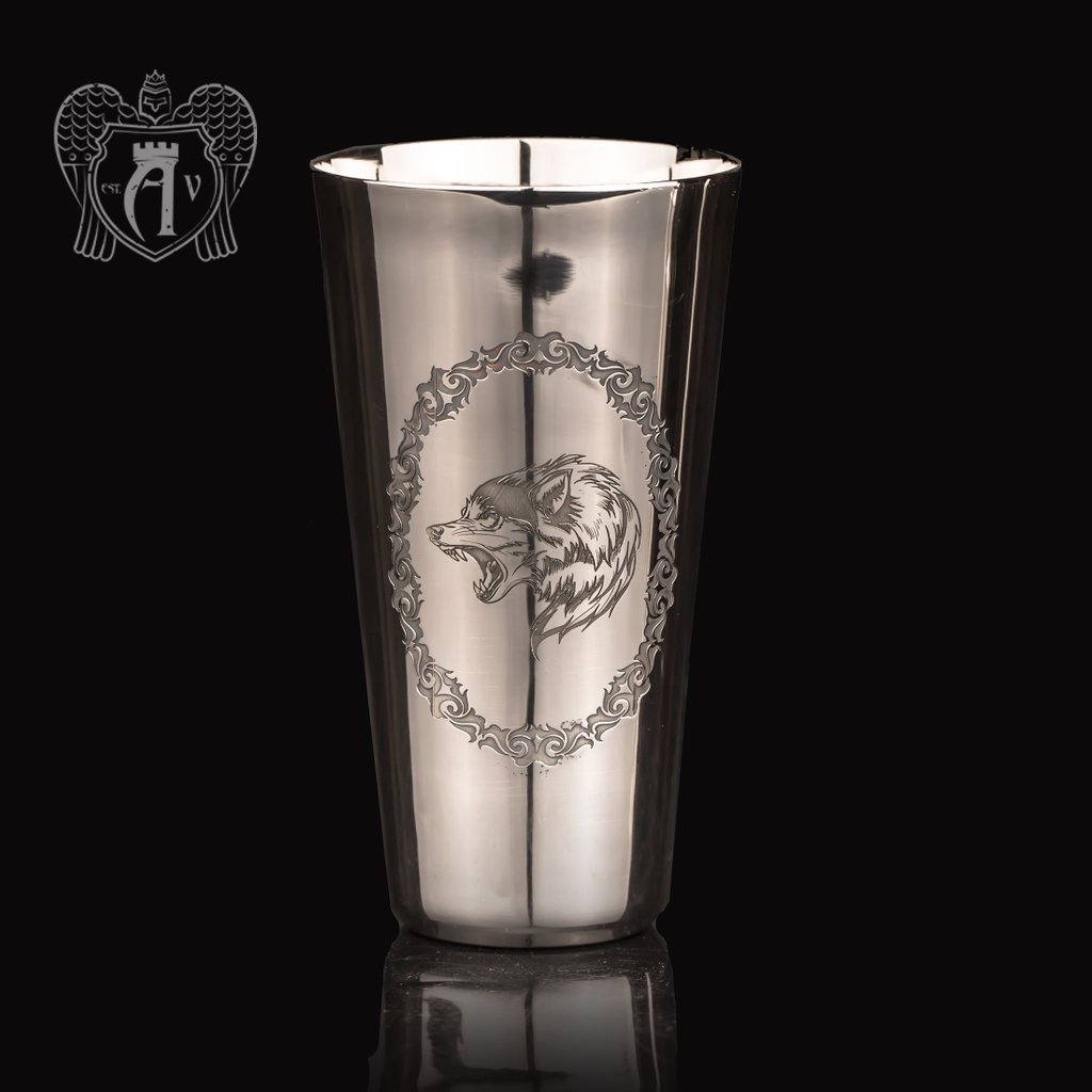 Серебряная стопка «Волк»