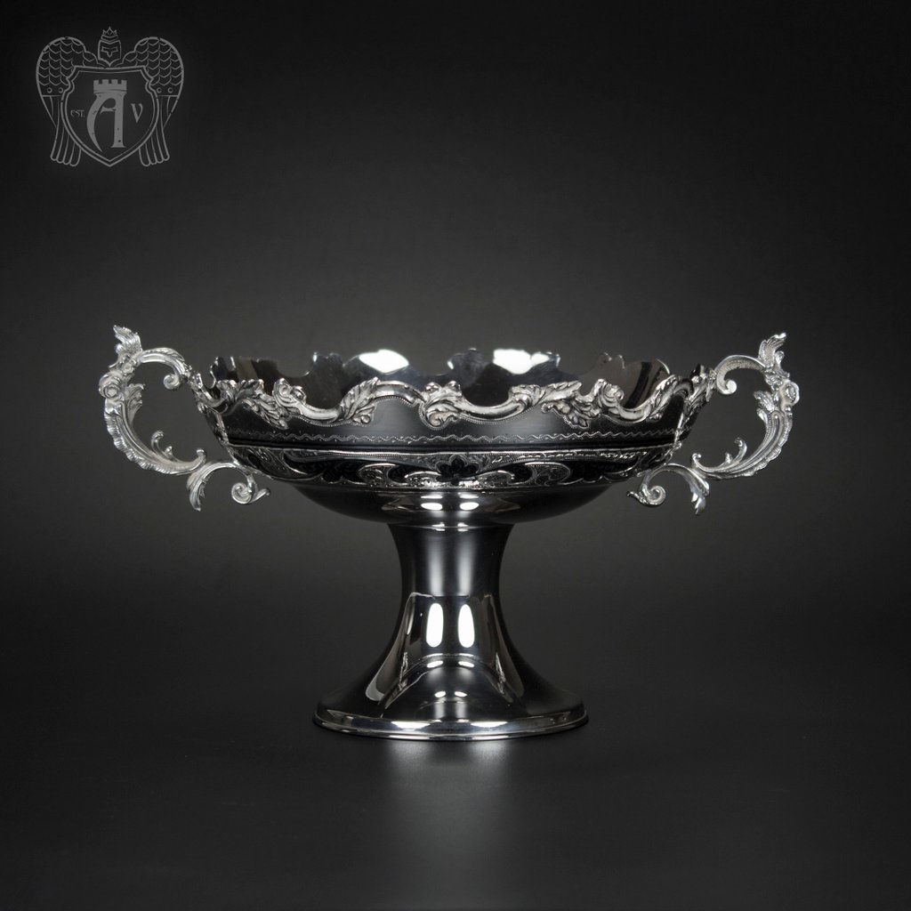 Серебряная ваза для фруктов и сладостей «Валенсия»