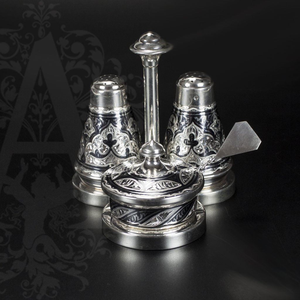 Серебряный набор для специй серия «Аллегро»