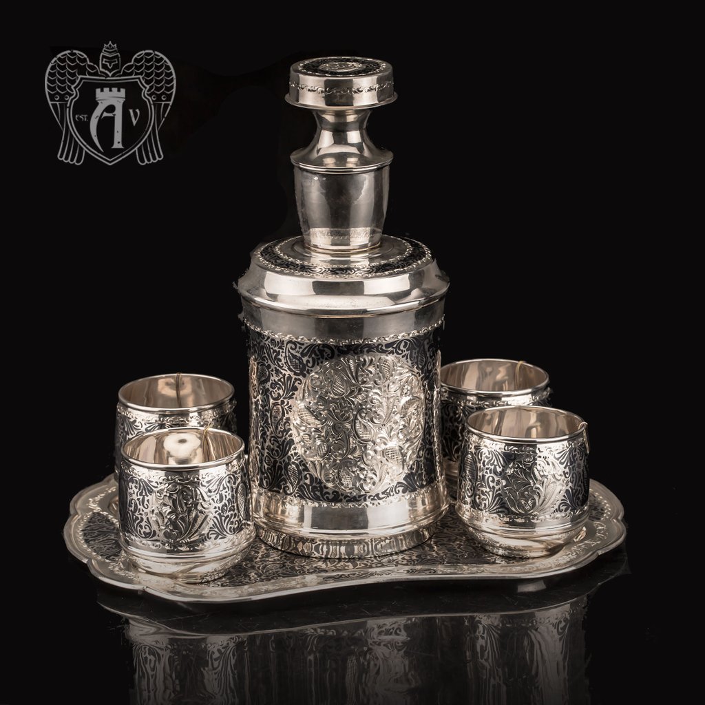 Серебряный сервиз для виски «Танос»
