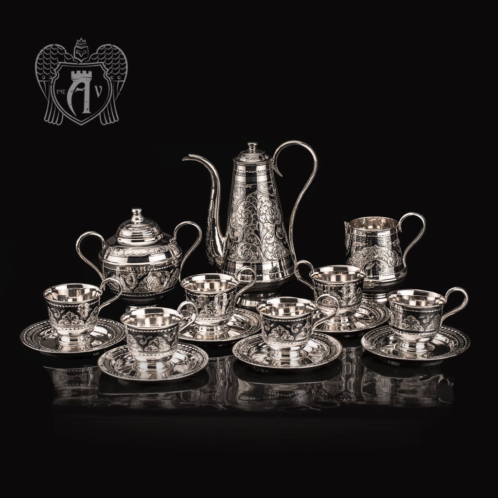 Серебряный сервиз кофейный  «Роксолана»