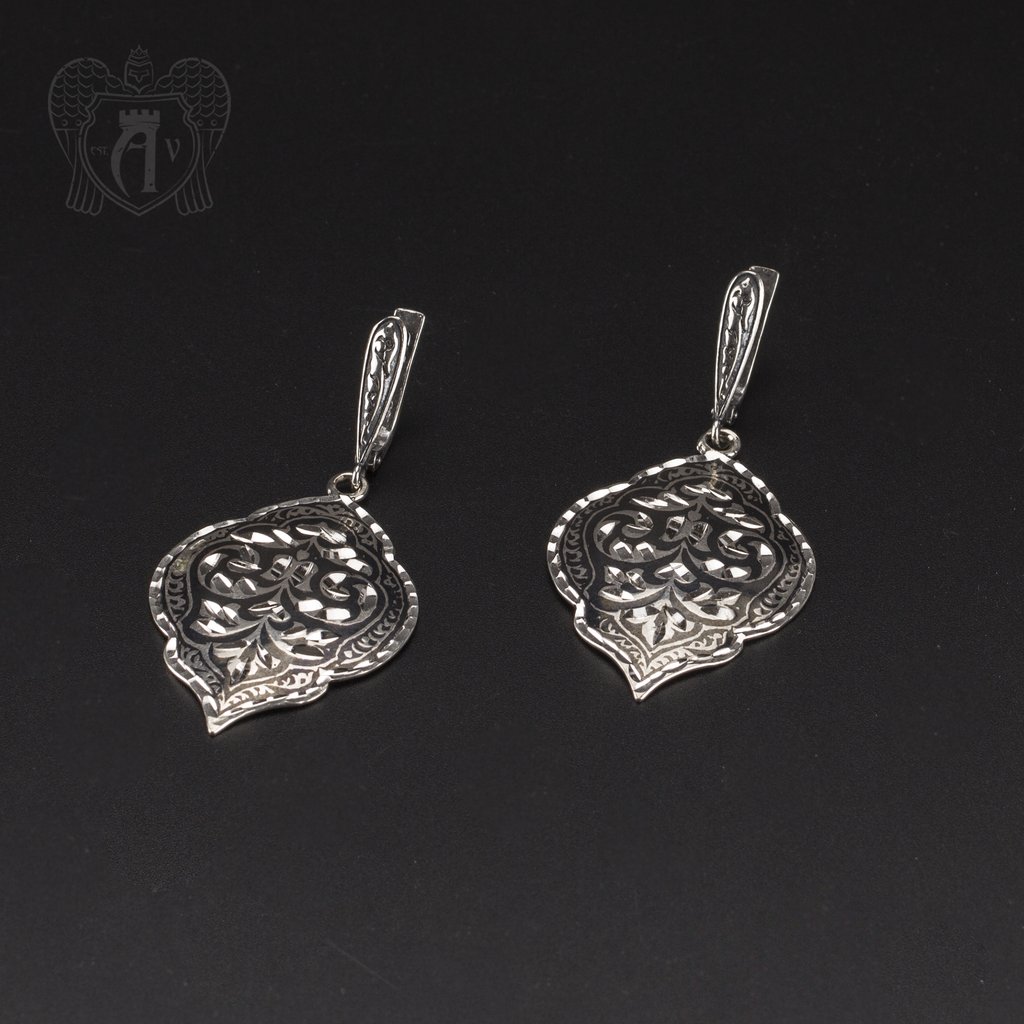 Серьги кубачинские «Листик»