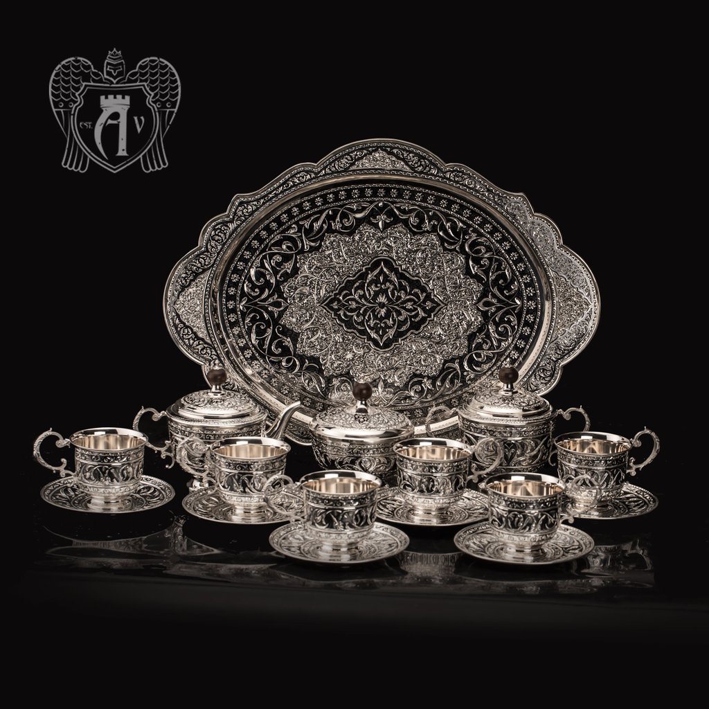 Сервиз серебряный чайный «Гренада»