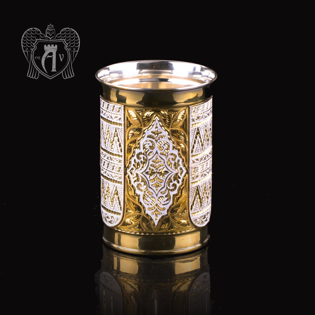 Стакан  «Тор»  с холодной белой эмалью