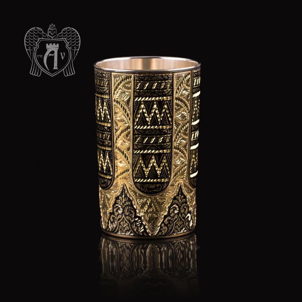 Стакан  «Витязь»  с черной  эмалью