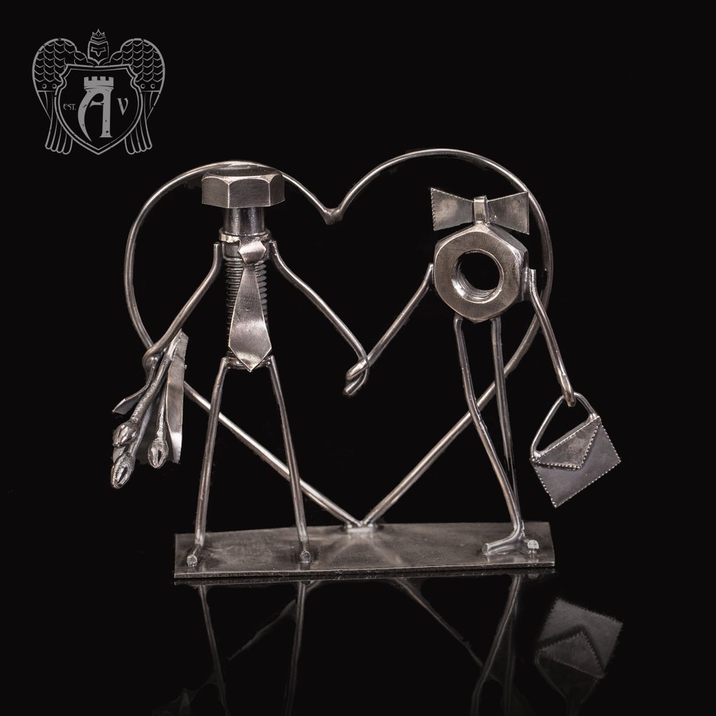 Статуэтка из серебра «Совет, да любовь!»