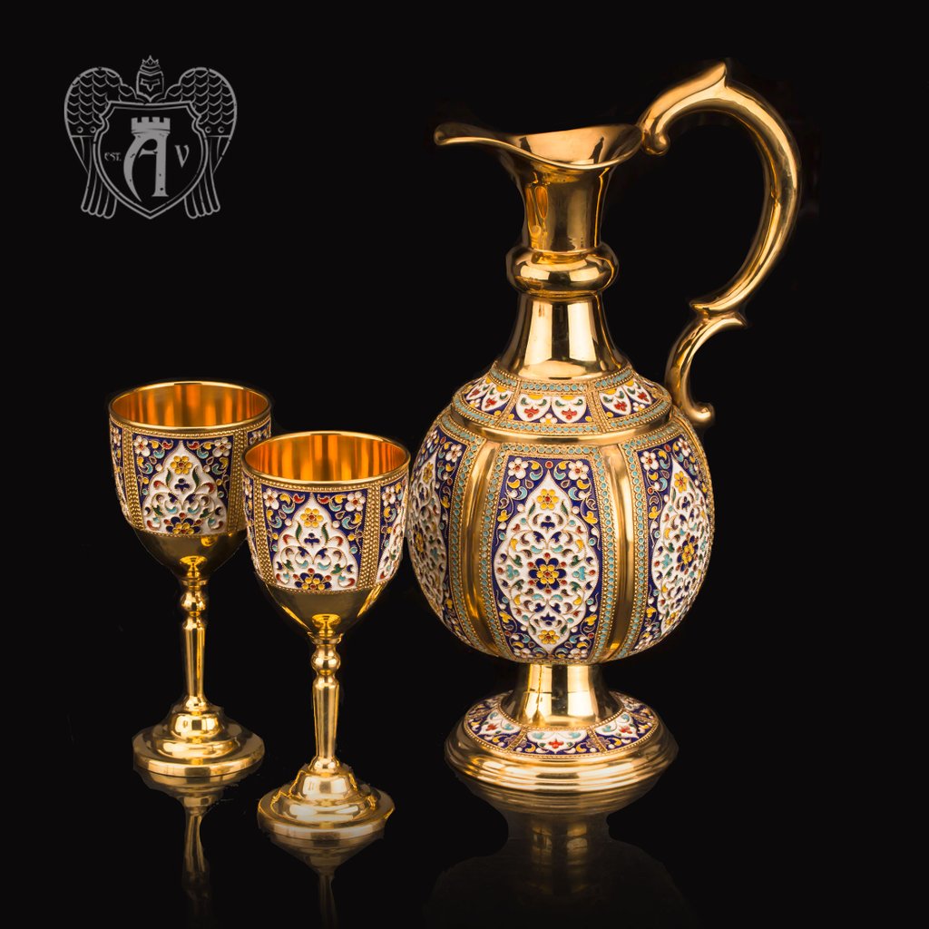 Винный сервиз «Легенда» с горячей эмалью