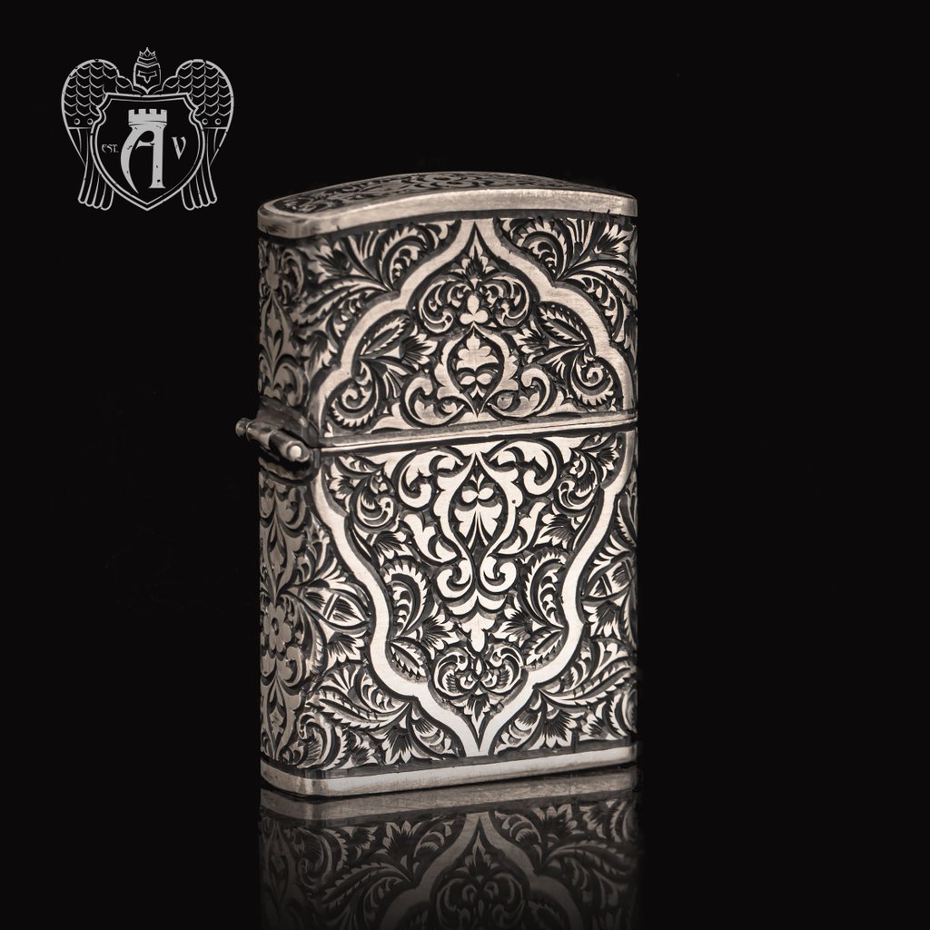 Зажигалка из серебра  «Крона»