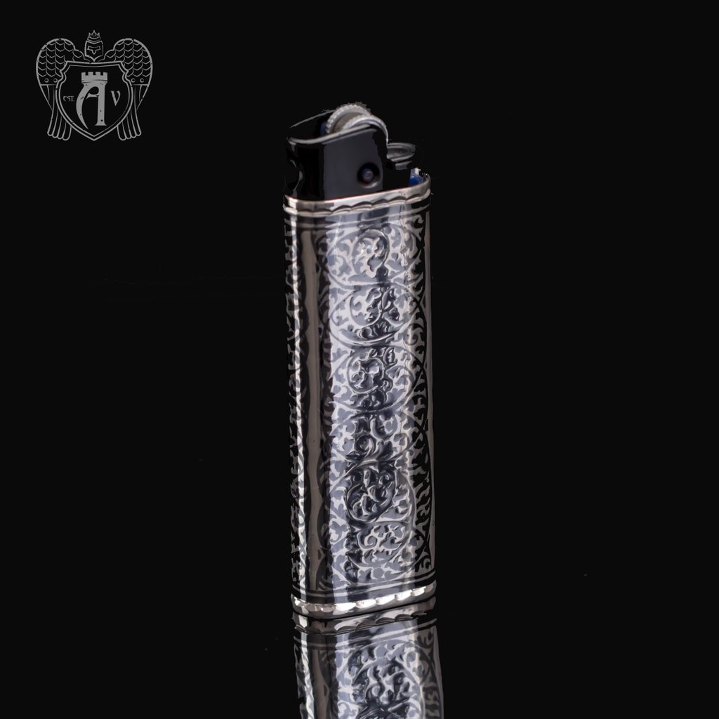 Зажигалка серебряная «Магнат»