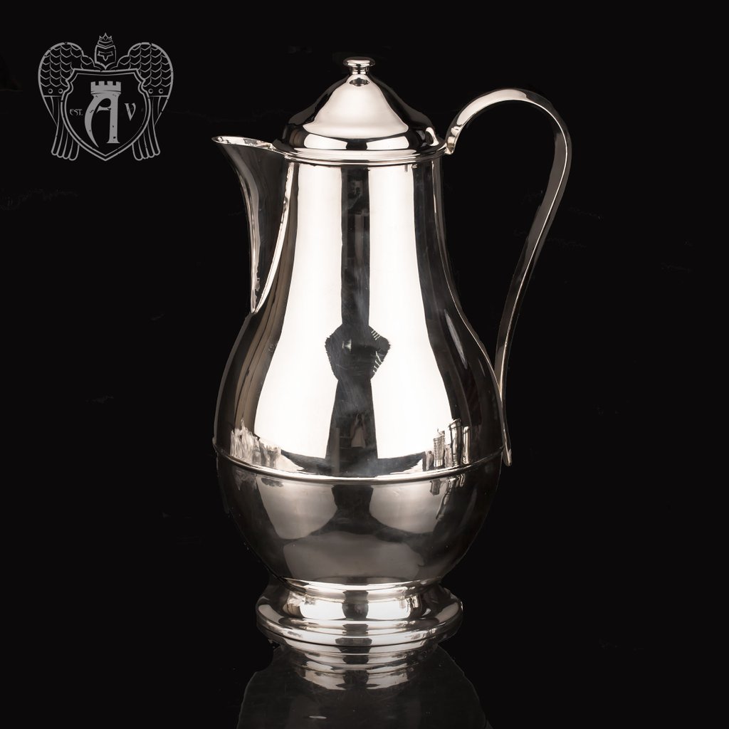 Большой кувшин для напитков из серебра «Глянец»