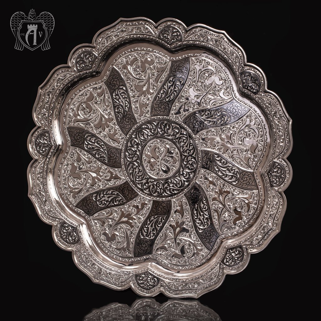 Поднос серебряный «Александрия»