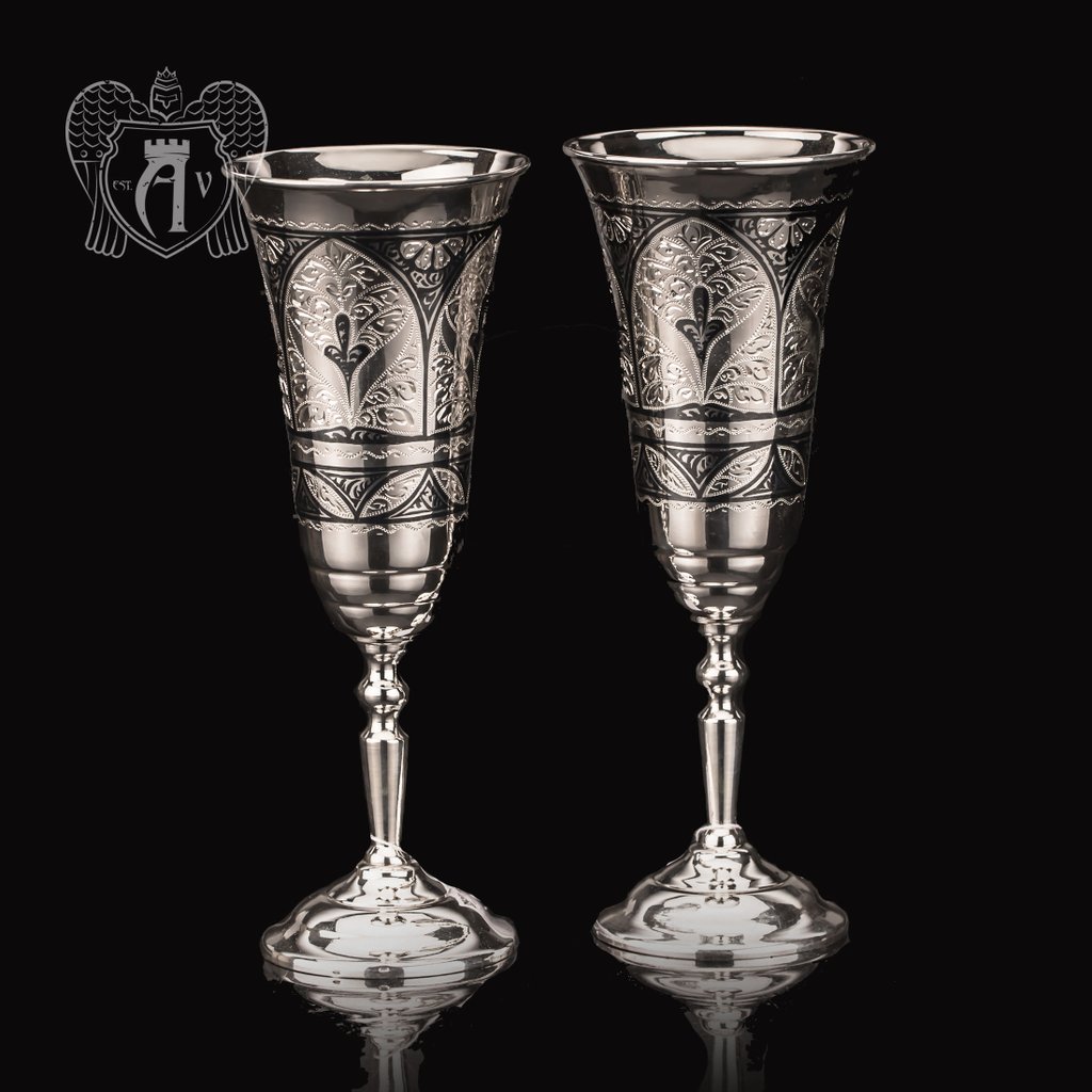 Бокалы из серебра «Кристи»