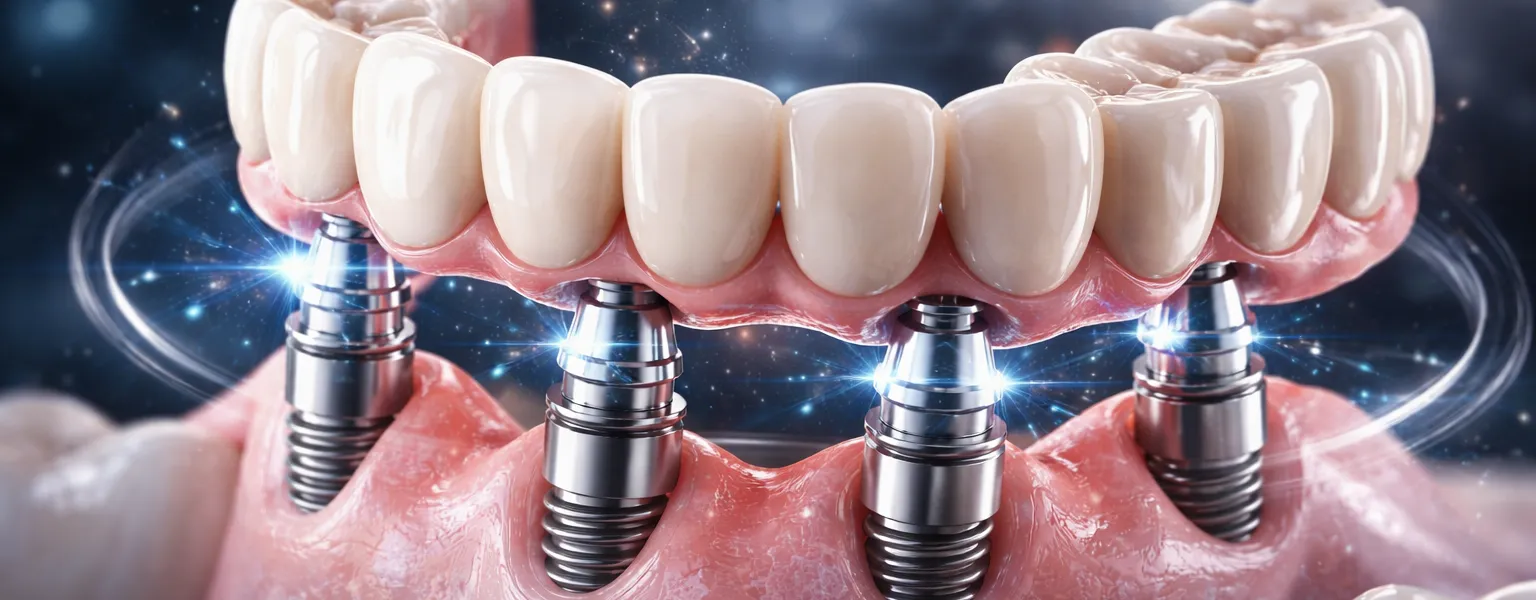 Временный протез на 4 мультиюнитах