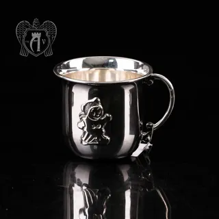 Детская  кружка из серебра для напитков  «Мишка»