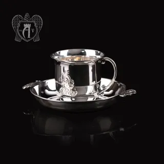 Детский набор из серебра 925 пробы «Мишутка»