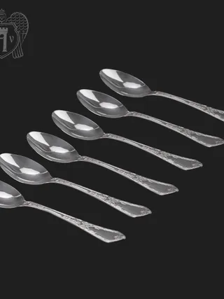 Чайные ложки из серебра 925 пробы «Герцогиня» 6 шт