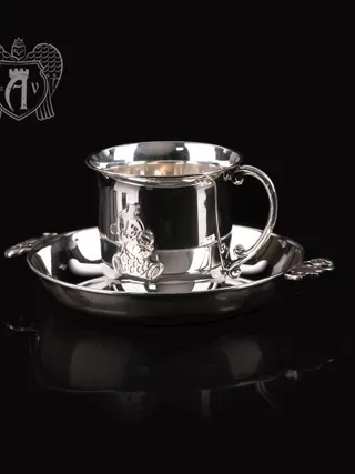 Детский набор из серебра 925 пробы «Мишутка»