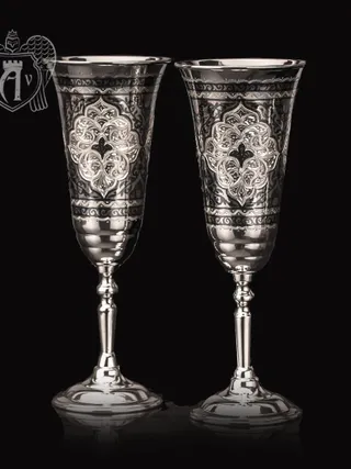 Фужеры из серебра «Агата»