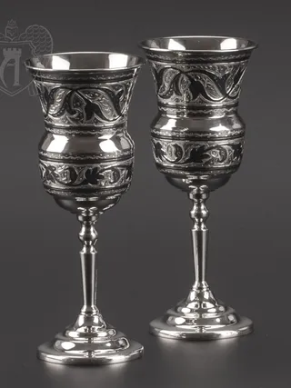 Фужеры из серебра «Рапунцель» 2 шт