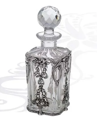 Графин из серебра с хрусталем