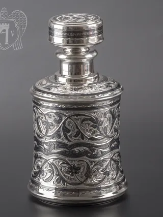 Графин (штоф) серебряный для виски «Экватор»