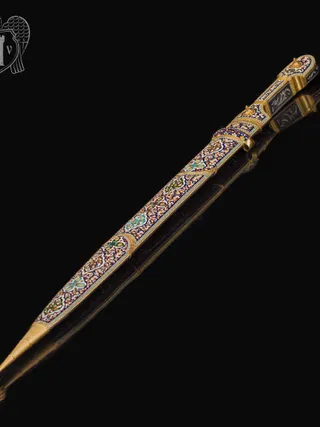 Кинжал из серебра с позолотой и эмалью «Царский»
