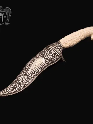 Кинжал из серебра (турецкий ятаган)  «Гепард»