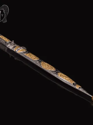Кинжал серебряный  «Кунак» с золочением