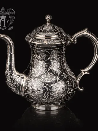 Кофейник из серебра «Флоранж»