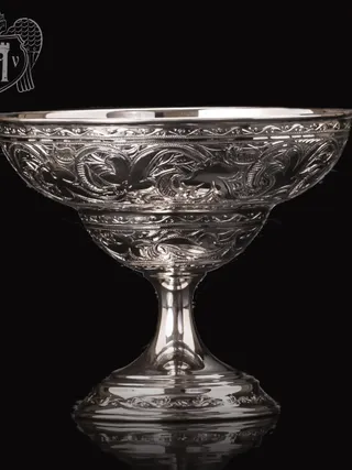 Конфетница из чистого серебра 999 пробы для фруктов и сладостей «Мелани 2»