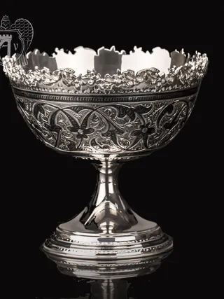 Конфетница из серебра для фруктов и сладостей «Мина»