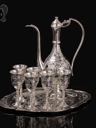 Коньячный сервиз из серебра  «Бристоль»