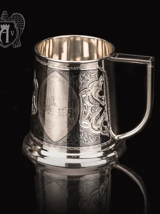 Кружка из серебра  «Аврора»