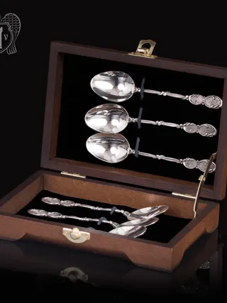 Кубачинские чайные ложки ручной работы «Милена» комплект 6 шт